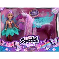 Funville Magický svítící jednorožec s vílou Sparkle Girlz - Poškozený obal  2