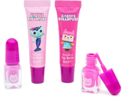 Gabbys Dollhouse set balzámů na rty a laků na nehty