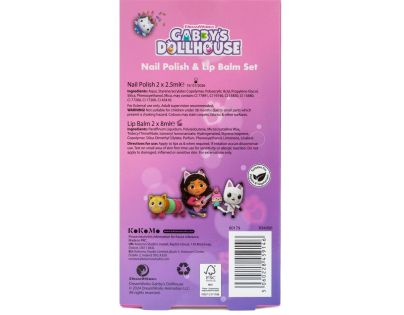 Gabbys Dollhouse set balzámů na rty a laků na nehty