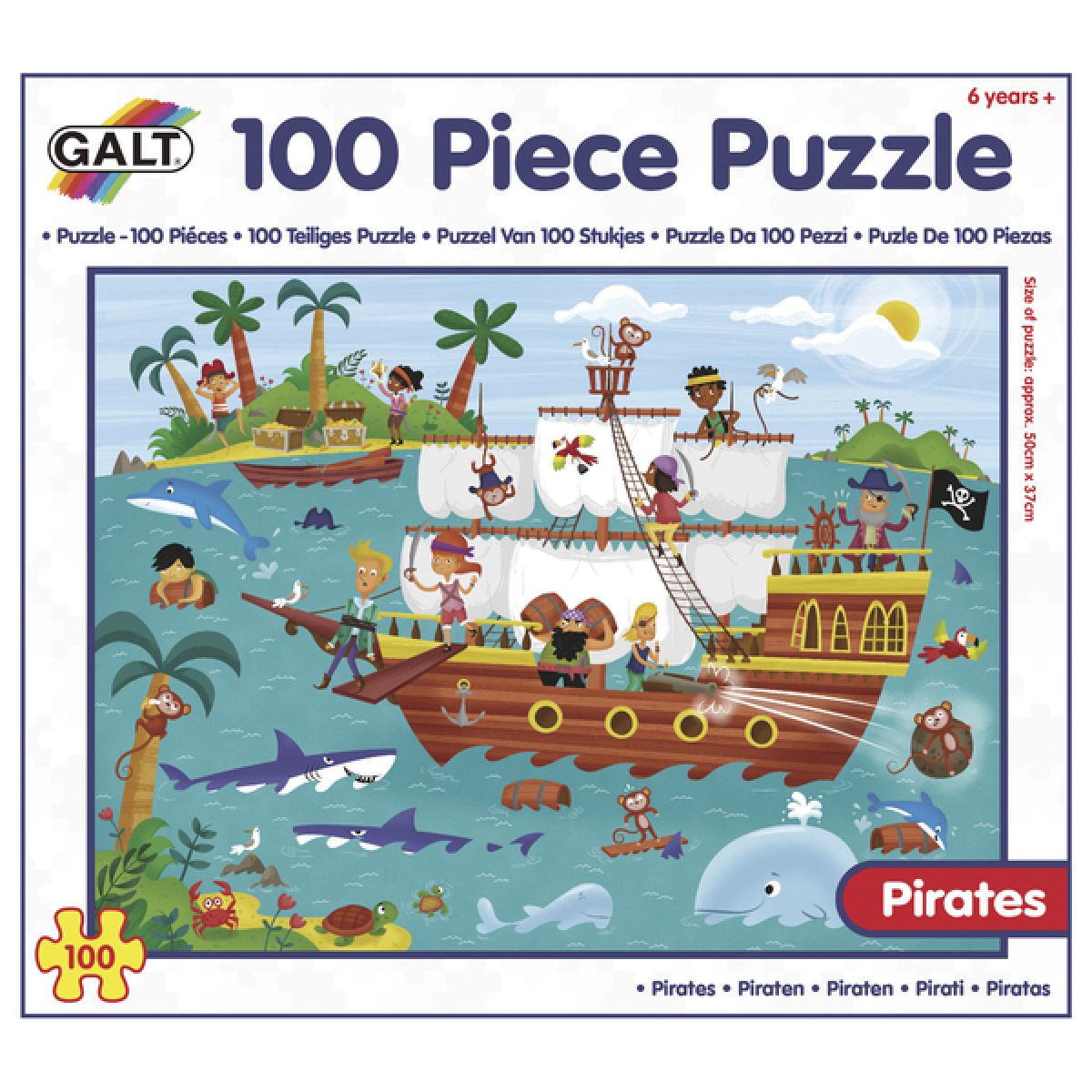 GALT 100 Puzzle v krabici - Piráti