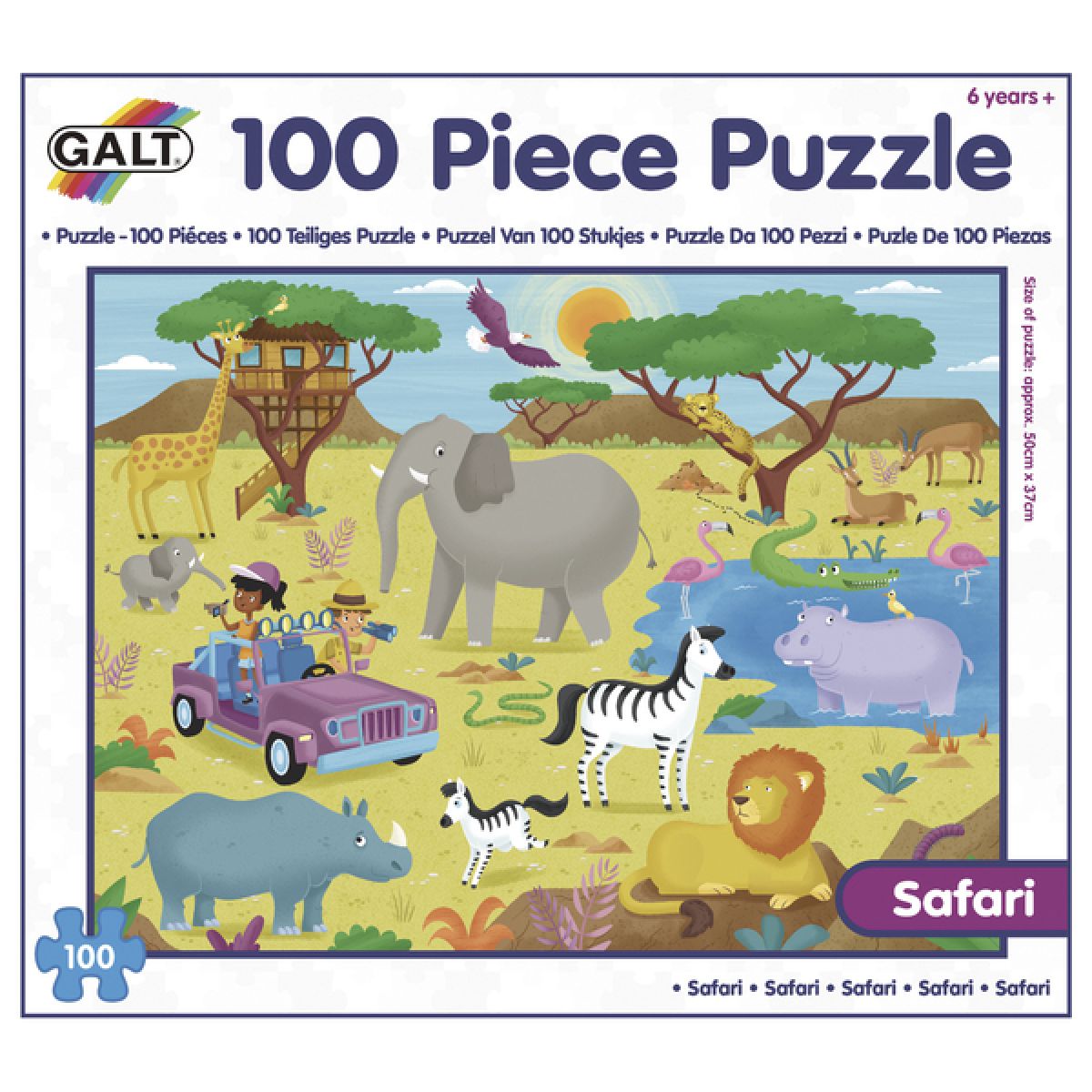 Galt Puzzle v krabici Safari 100 dílků