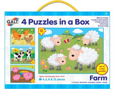 Galt 4 Puzzle v krabici - farma