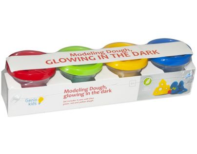 Genio Kids Kelímky s modelínou 4 barvy svítící ve tmě