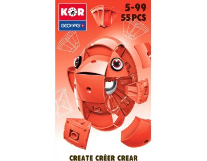 Geomag Kor Egg Red 55 dílů