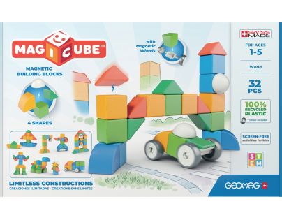 Geomag Magicube Shapes 32 dílků - Poškozený obal