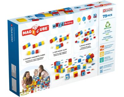 Geomag Magicube Word Building Recycled Clips 79 dílků