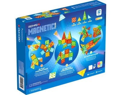 Geomag Magnetic Tiles 32 dílků Geomag Magnetic Tiles 32 dílků