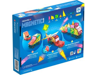 Geomag Magnetic Tiles Auta 24 dílků
