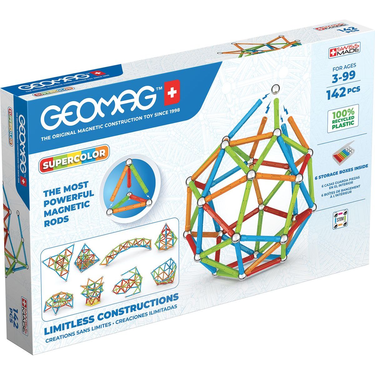 Geomag Supercolor recycled 142 dílků