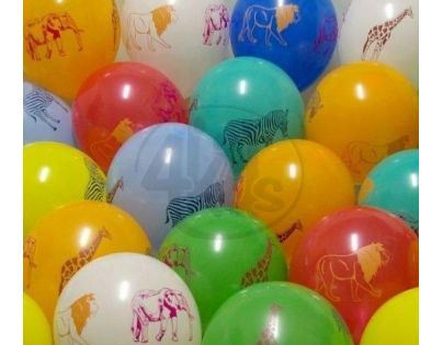 Balonek s potiskem - zvířátka 100ks