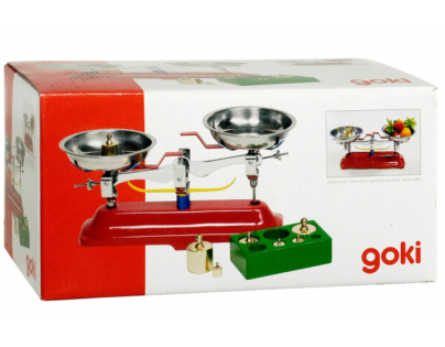 Goki Dětská kovová váha 7 kovových těžítek