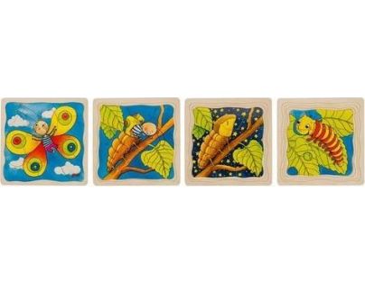 Goki Puzzle vývojové vrstvené Motýl 44 dílků
