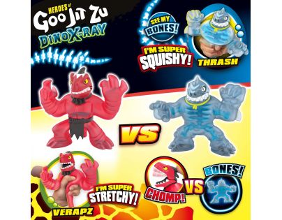 Goo Jit Zu figurka Dino XRay Série 4 Thrash vs. Verapz 12 cm