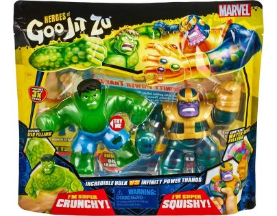 Goo Jit Zu figurky Marvel Hulk vs. Thanos 12 cm