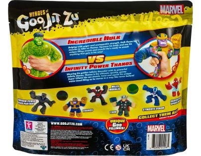 Goo Jit Zu figurky Marvel Hulk vs. Thanos 12 cm