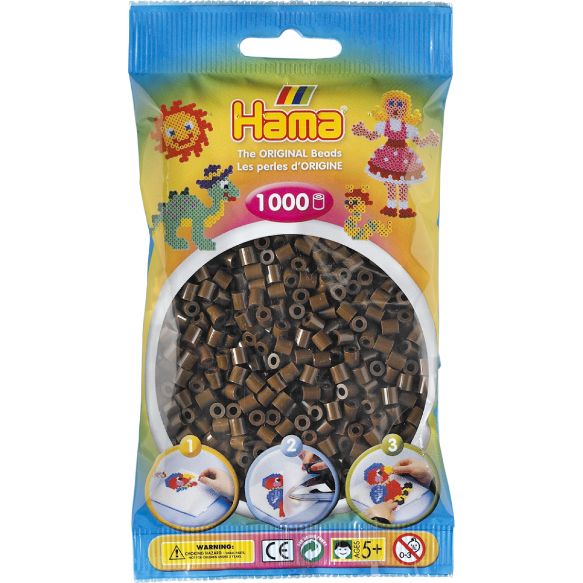 Hama H207-12 Hnědé korálky 1000ks