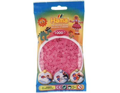 Hama H207-72 Midi Průhledné růžové korálky 1000 ks