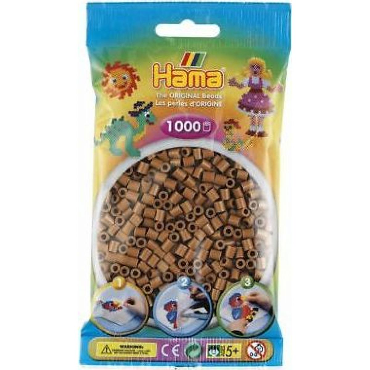 Hama H207-75 Midi Korálky světle hnědé 1000 ks