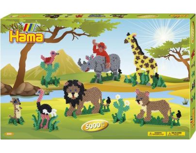 Hama H3041 Midi Velká dárková sada Safari 5000 ks