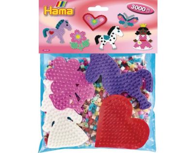 Hama H4415 Midi Mix korálků a podložek 3000 ks