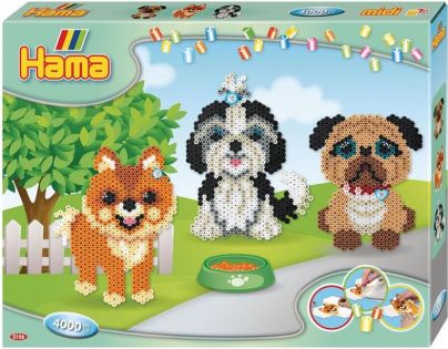 Hama H3156 Midi Velká dárková sada Psí mazlíčci 4000 ks