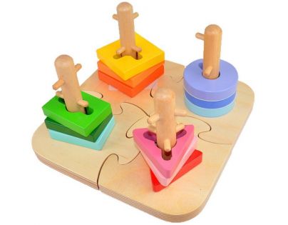 Hape Puzzle dřevěné kreativní 16 dílků