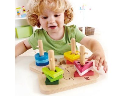 Hape Puzzle dřevěné kreativní 16 dílků