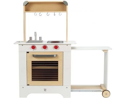 Hape Kuchyňka dřevěná s výsuvným stolkem