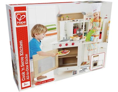 Hape Kuchyňka dřevěná s výsuvným stolkem