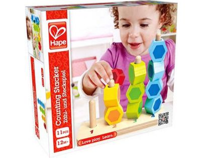 Hape Navlékací barevné šestiboké tvary