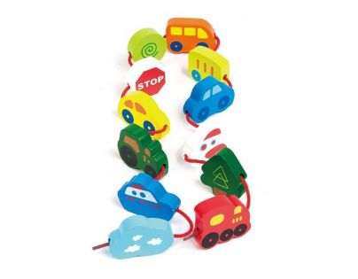 Hape Navlékací dřevěná autíčka