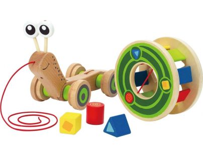 Hape Tahačka šnek s vkládacími geometrickými tvary