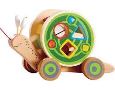 Hape Tahačka šnek s vkládacími geometrickými tvary