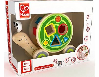 Hape Tahačka šnek s vkládacími geometrickými tvary