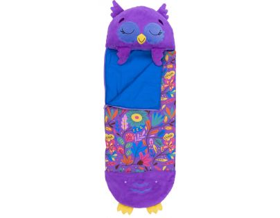 Happy Nappers Spacáček usínáček fialová sova Chestnut 135 cm - Poškozený obal