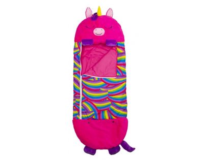 Happy Nappers Spacáček Usínáček Růžový jednorožec Monique 135 cm - Poškozený obal