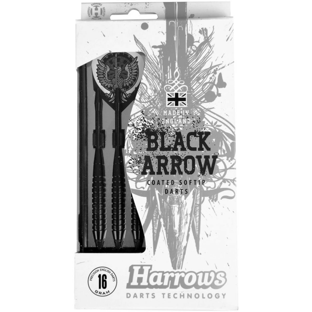 Harrows Šipky Soft Black Arrow 16g K2