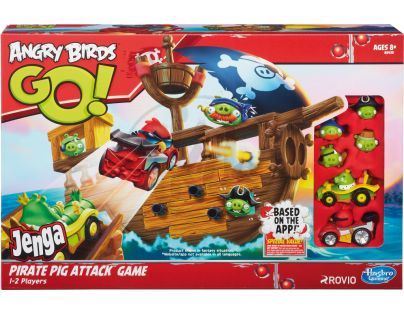 Společenská hra ANGRY BIRDS go! sestřelte pirátskou loď s autíčky (A6439)