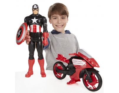 Hasbro Avengers Akční figurka s novým vozem 30cm - Captain America