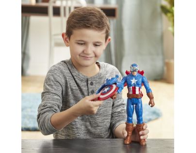 Hasbro Avengers figurka Capitan America s Power FX přislušenstvím 30 cm