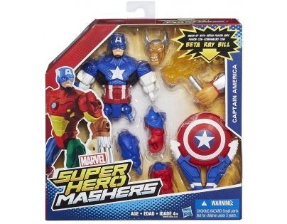 Hasbro Avengers Super Hero Mashers Figurka s příslušenstvím - Captain America