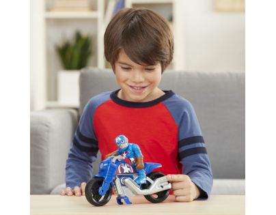 Hasbro Avengers Super Heroes figurka a motorka Captain America