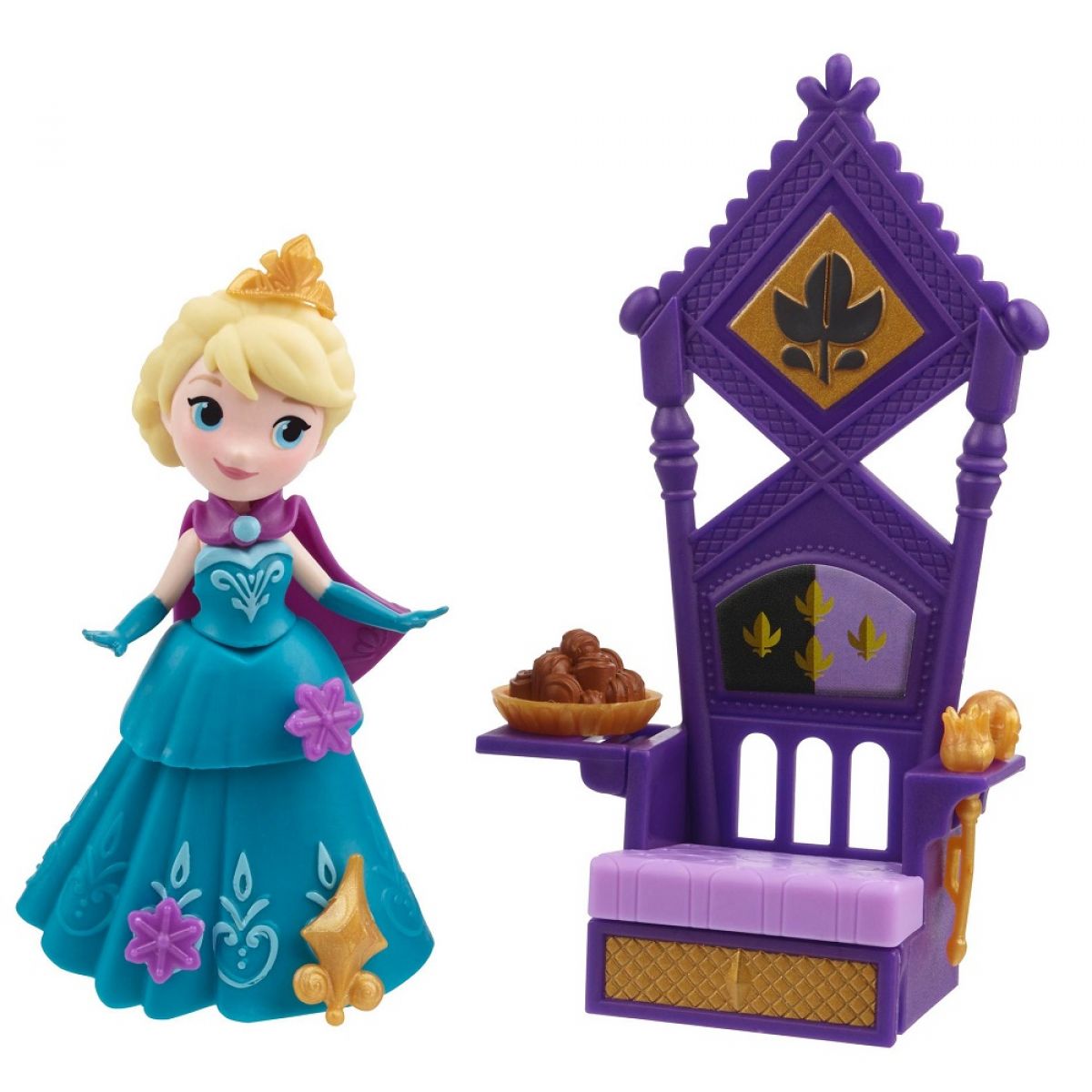 Hasbro Disney Frozen Little Kingdom Mini panenka s doplňky - Elsa & Throne