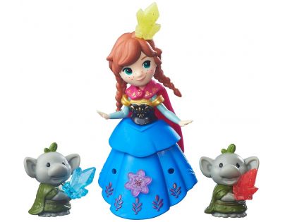 Hasbro Disney Frozen Little Kingdom Mini panenka s kamarádem Anna & Rock Trolls