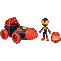 Hasbro Spider-Man Spidey and his amazing friends Tématické vozidlo Miles with Drill Spinner