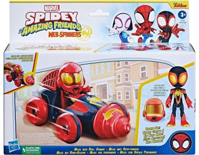 Hasbro Spider-Man Spidey and his amazing friends Tématické vozidlo Miles with Drill Spinner