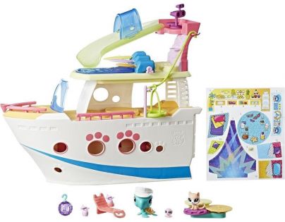 Hasbro Littlest Pet Shop Hrací set výletní loď se 3 zvířátky