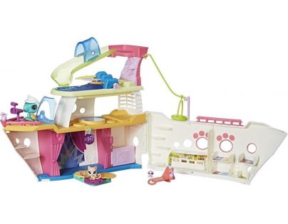 Hasbro Littlest Pet Shop Hrací set výletní loď se 3 zvířátky