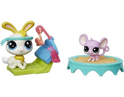 Hasbro Littlest Pet Shop Tematický set se 2 zvířátky Fitness