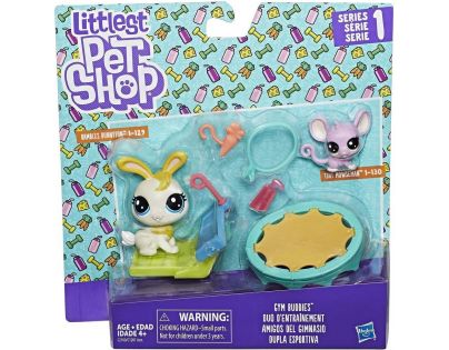 Hasbro Littlest Pet Shop Tematický set se 2 zvířátky Fitness